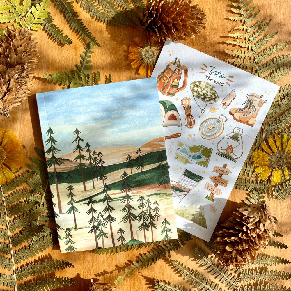 Carnet et sticker nature box Virée au grand air