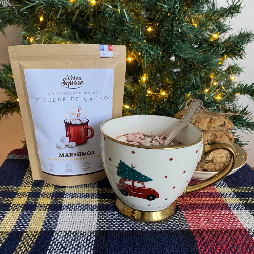 Chocolat chaud aux guimauves box cadeau Noël