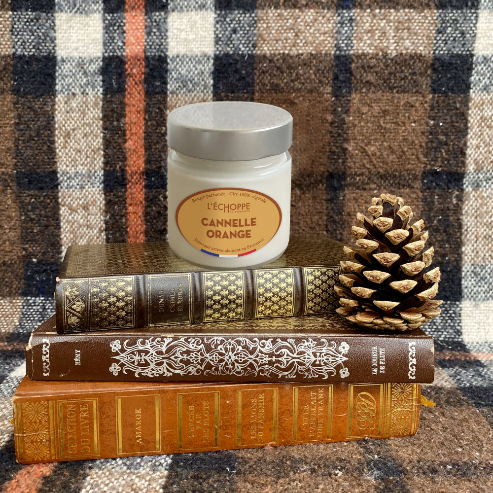 Bougie orange cannelle box cosy Un air d'Édimbourg