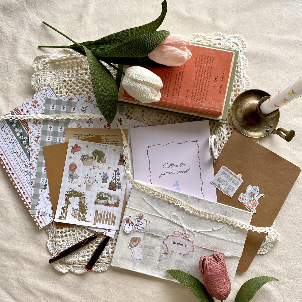 Le kit papeterie box Jardin Secret