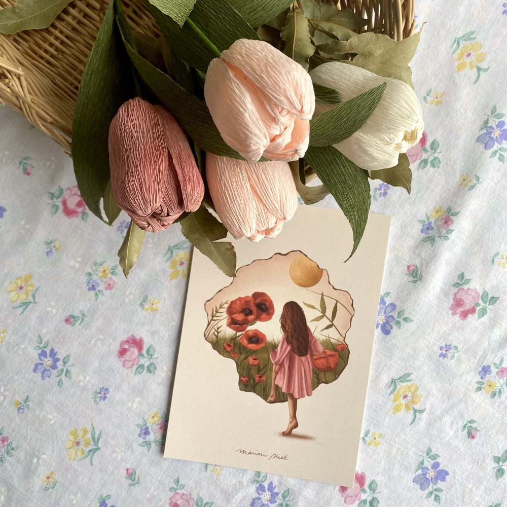 Kit créatif : le bouquet de tulipes en papier crépon
