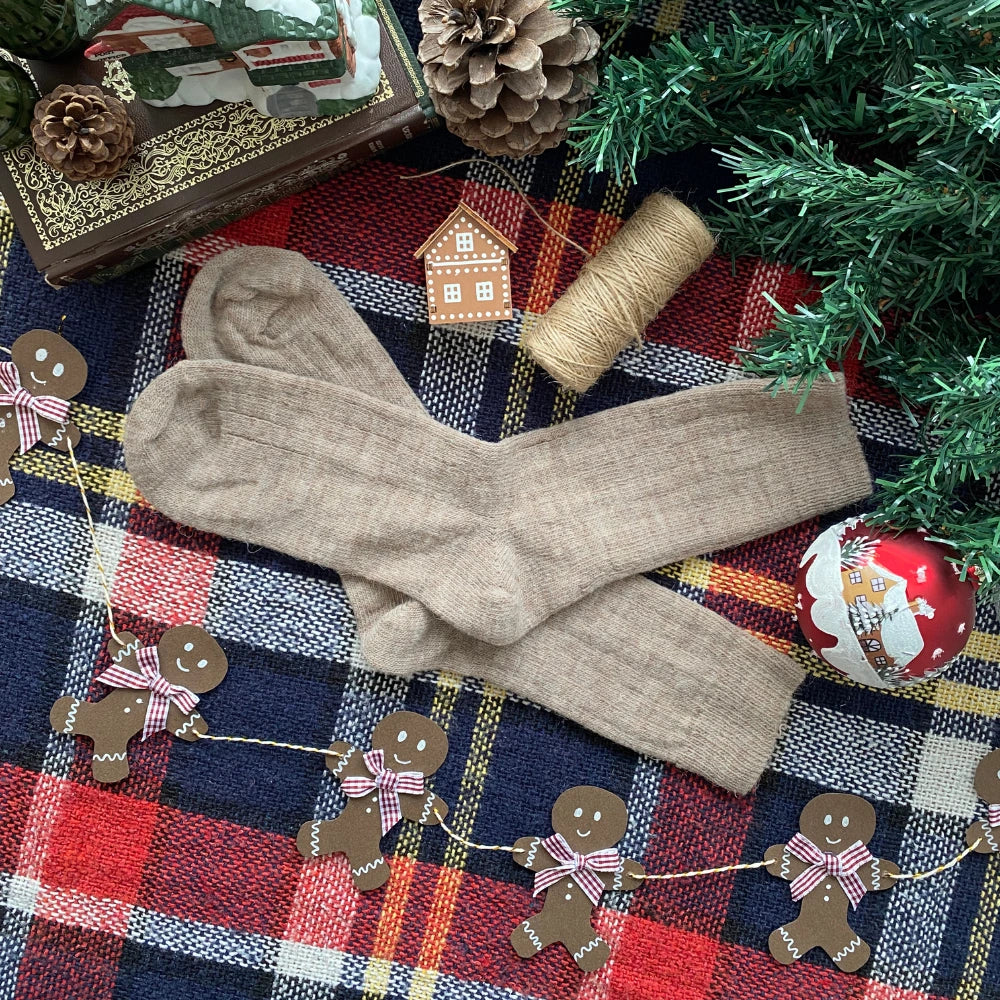 Chaussettes en laine box Au coin du feu