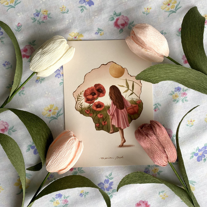 Kit créatif : le bouquet de tulipes en papier crépon
